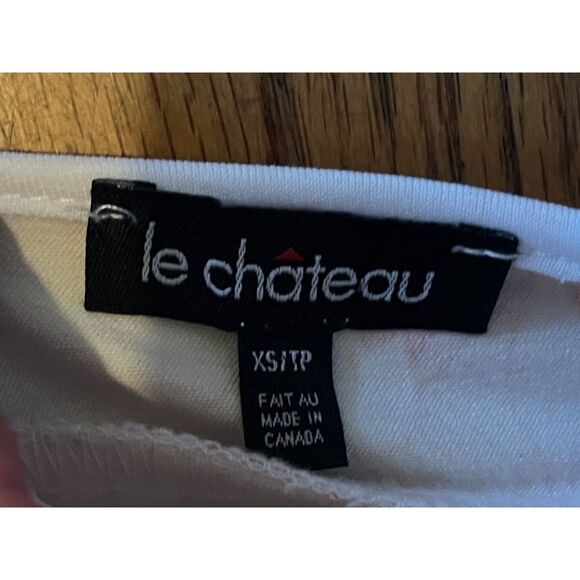 Le Chateau White Yellow Floral Y2K Strappy Mini Dress  Women's Size XS - Picture 5 of 10